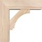 Ekena Millwork Imperial Block Smooth Bracket w/ Offset Brace, Douglas Fir, 5 1/2"W x 16"D x 16"H BKT0604X16X16IMP05SDF - alternate 3